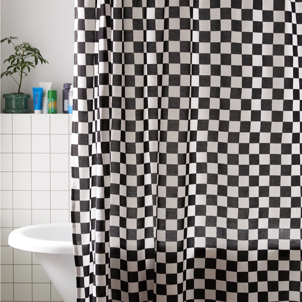 Urban Outfitters Checkerboard Shower Curtain